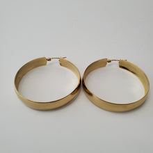 Load image into Gallery viewer, 18K GOLD PLATED STAINLESS STEEL LARGE HOOP EARRINGS
