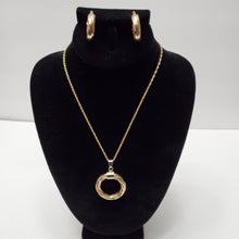 Load image into Gallery viewer, 18K ITALIAN GOLD PLATED TWISTED HOOP EARRING , PENDANT &amp; NECKLACE
