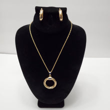 Load image into Gallery viewer, 18K ITALIAN GOLD PLATED TWISTED HOOP EARRING , PENDANT &amp; NECKLACE
