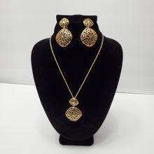 Load image into Gallery viewer, 18K GOLD PLATED DROP EARRING NECKLACE &amp; PENDANT
