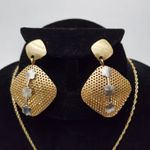 Load image into Gallery viewer, 18K GOLD PLATED DROP EARRING NECKLACE &amp; PENDANT SET
