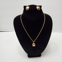 Load image into Gallery viewer, 18K GOLD PLATED EARRING NECKLACE AND PENDANT SET
