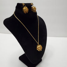 Load image into Gallery viewer, 18K GOLD PLATED EARRING NECKLACE AND PENDANT SET
