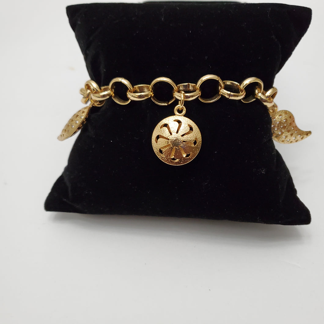 18K GOLD PLATED CHARM BRACELET