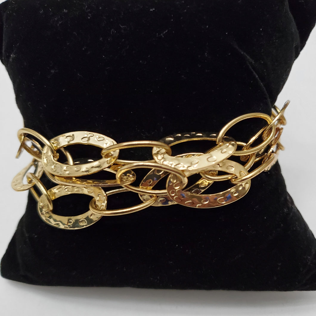 18K ITALIAN GOLD PLATED 3 IN 1  BRACELET