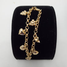 Load image into Gallery viewer, 18K ITALIAN GOLD PLATED SMALL CHARM BRACELET
