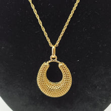 Load image into Gallery viewer, 18K ITALIAN GOLD PLATED HOOP EARRING, NECKLACE AND PENDANT SET
