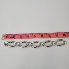 Load image into Gallery viewer, 18K ITALIAN WHITE GOLD PLATED WEAVE CHAIN LINK BRACELET
