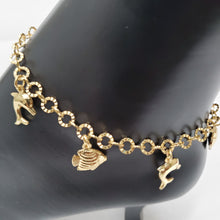 Load image into Gallery viewer, 18K ITALIAN GOLD PLATED FISH ANKLET
