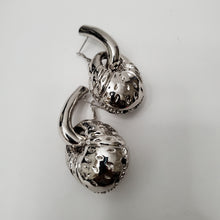 Load image into Gallery viewer, 18K ITALIAN WHITE GOLD PLATED DROP CHUNKY EARRING
