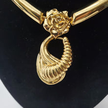 Load image into Gallery viewer, 18K GOLD PLATED EARRING , PENDANT &amp; CORD NECKLACE SET
