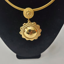 Load image into Gallery viewer, 18K GOLD PLATED EARRING , PENDANT &amp; CORD NECKLACE SET
