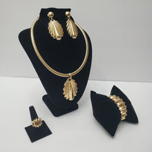 Load image into Gallery viewer, 18K GOLD PLATED PARTY EARRING,, RING, BANGLE, CORD NECKLACE &amp; PENDANT SET
