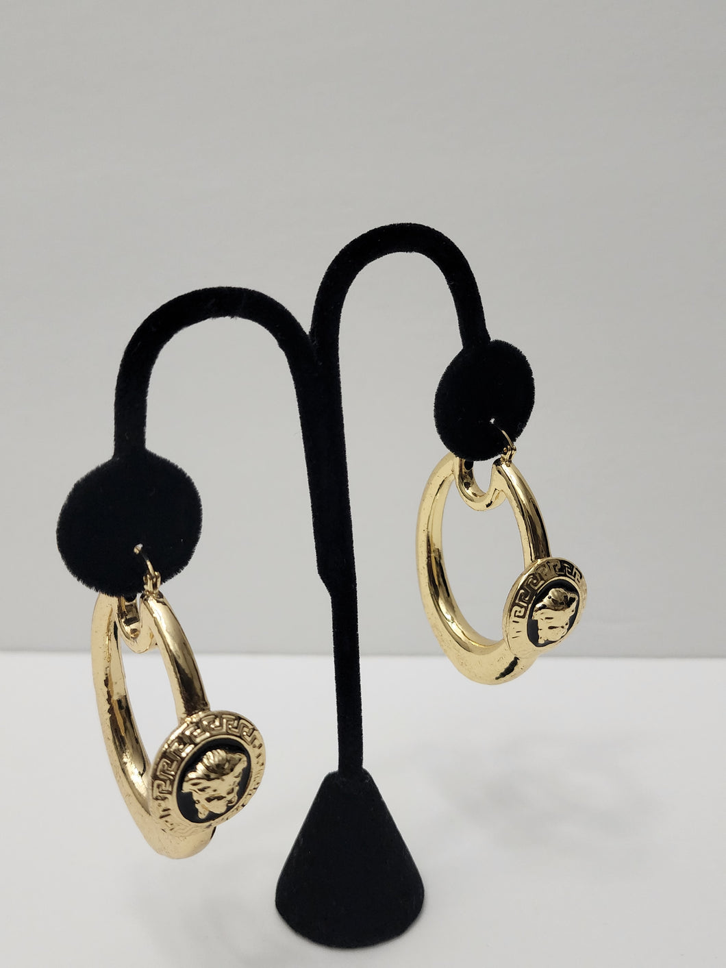 18K ITALIAN GOLD PLATED CHUNKY HOOP EARRINGS