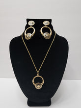 Load image into Gallery viewer, 18K GOLD PLATED EARRING, PENDANT &amp; NECKLACE SET
