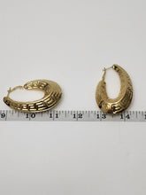 Load image into Gallery viewer, 18K ITALIAN GOLD PLATED CHUNKY HOOP EARRINGS
