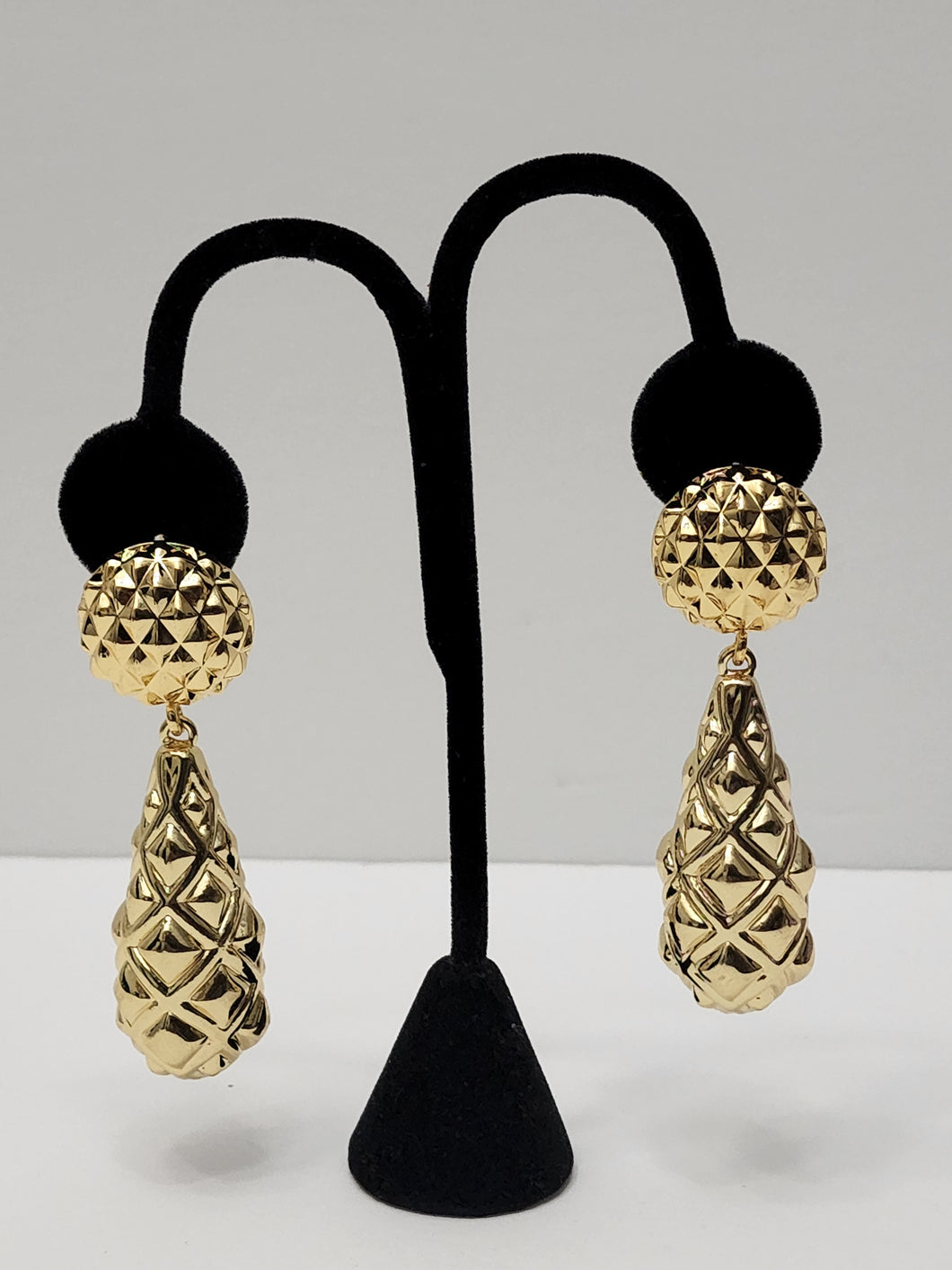 18K ITALIAN GOLD PLATED CHUNKY DROP EARRINGS