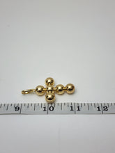 Load image into Gallery viewer, 18K ITALIAN GOLD PLATED BUBBLE CROSS PENDANT
