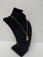 Load image into Gallery viewer, 18K Italian Gold Plated Necklace and Small Teddy Pendant
