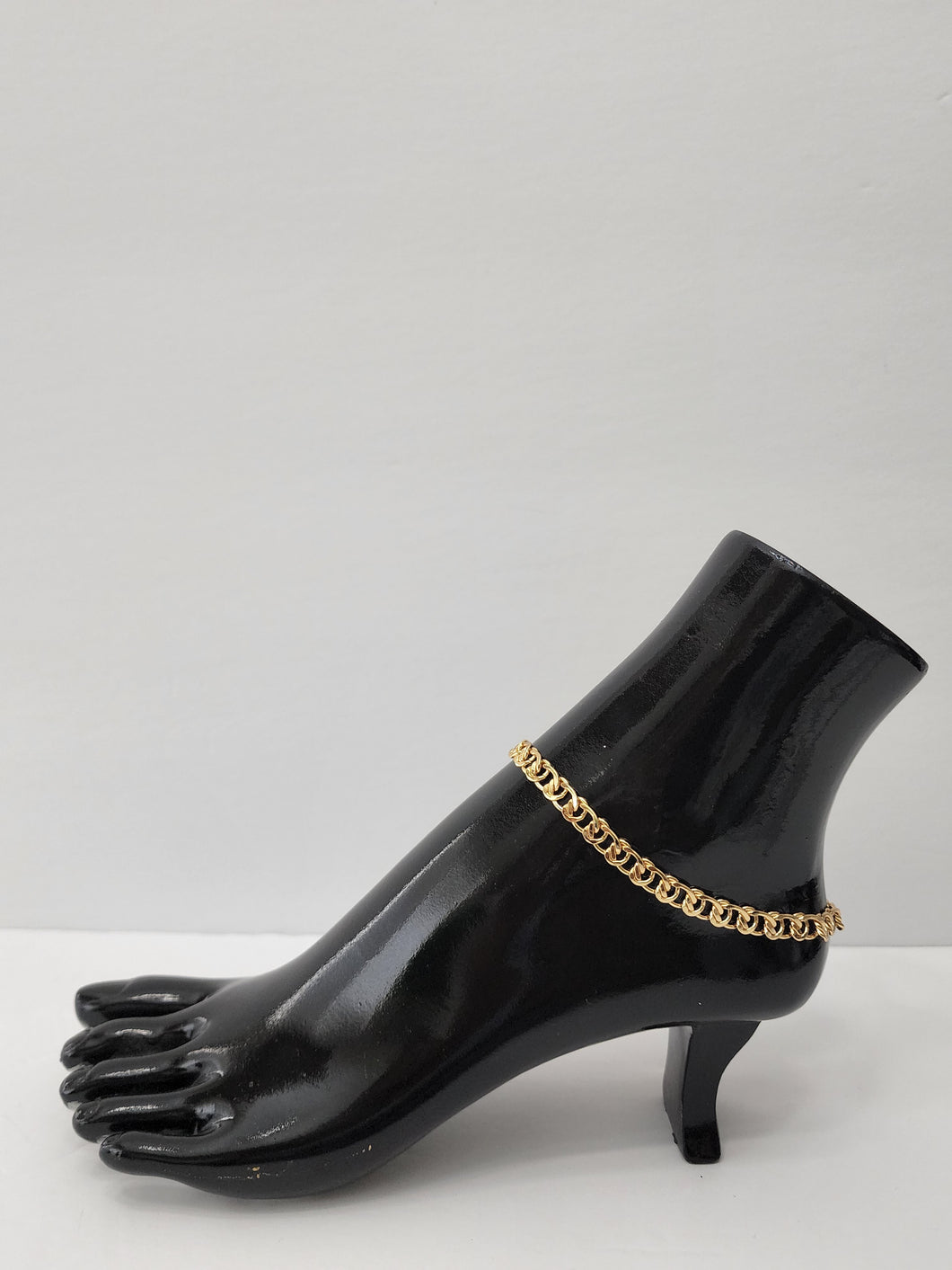 18K ITALIAN GOLD PLATED THICK CHAIN ANKLET