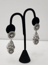 Load image into Gallery viewer, 18K ITALIAN WHITE GOLD PLATED BIG  DROP EARRINGS
