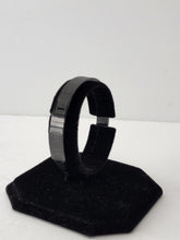 Load image into Gallery viewer, 18K ITALIAN BLACK GOLD PLATED ROMAN NUMERAL BANGLE
