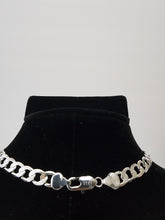 Load image into Gallery viewer, 18K ITALIAN WHITE GOLD PLATED FLAT MARINER CHOKER  NECKLACE
