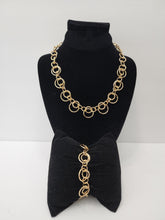 Load image into Gallery viewer, 18K BRAZILIAN GOLD PLATED NECKLACE &amp; BRACELET SET
