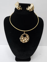 Load image into Gallery viewer, 18K BRAZILIAN GOLD PLATED NECKLACE, PENDANT, EARRING, SET
