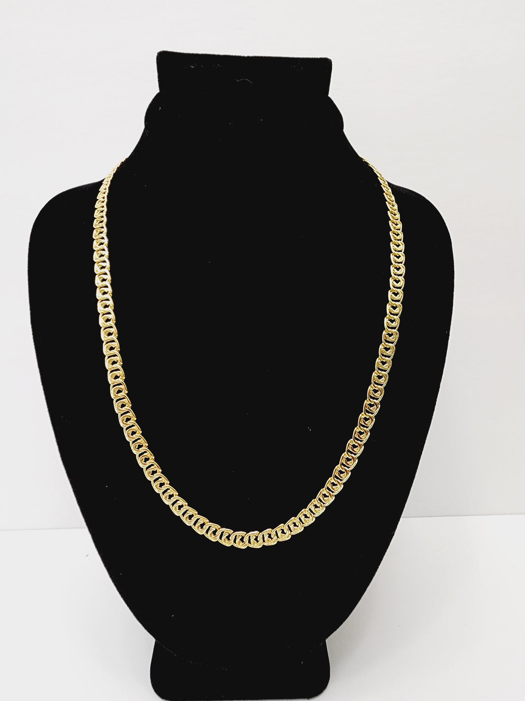 18K ITALIAN GOLD PLATED BOLD CHUNKY  NECKLACE