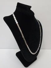 Load image into Gallery viewer, 18K ITALIAN WHITE GOLD PLATED BOLD CHUNKY RAZOR &amp; CHAIN NECKLACE
