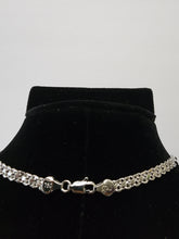 Load image into Gallery viewer, 18K ITALIAN WHITE GOLD PLATED BOLD CHUNKY RAZOR &amp; CHAIN NECKLACE
