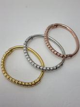 Load image into Gallery viewer, 18K ITALIAN GOLD PLATED 3 TONE TWISTED BANGLES
