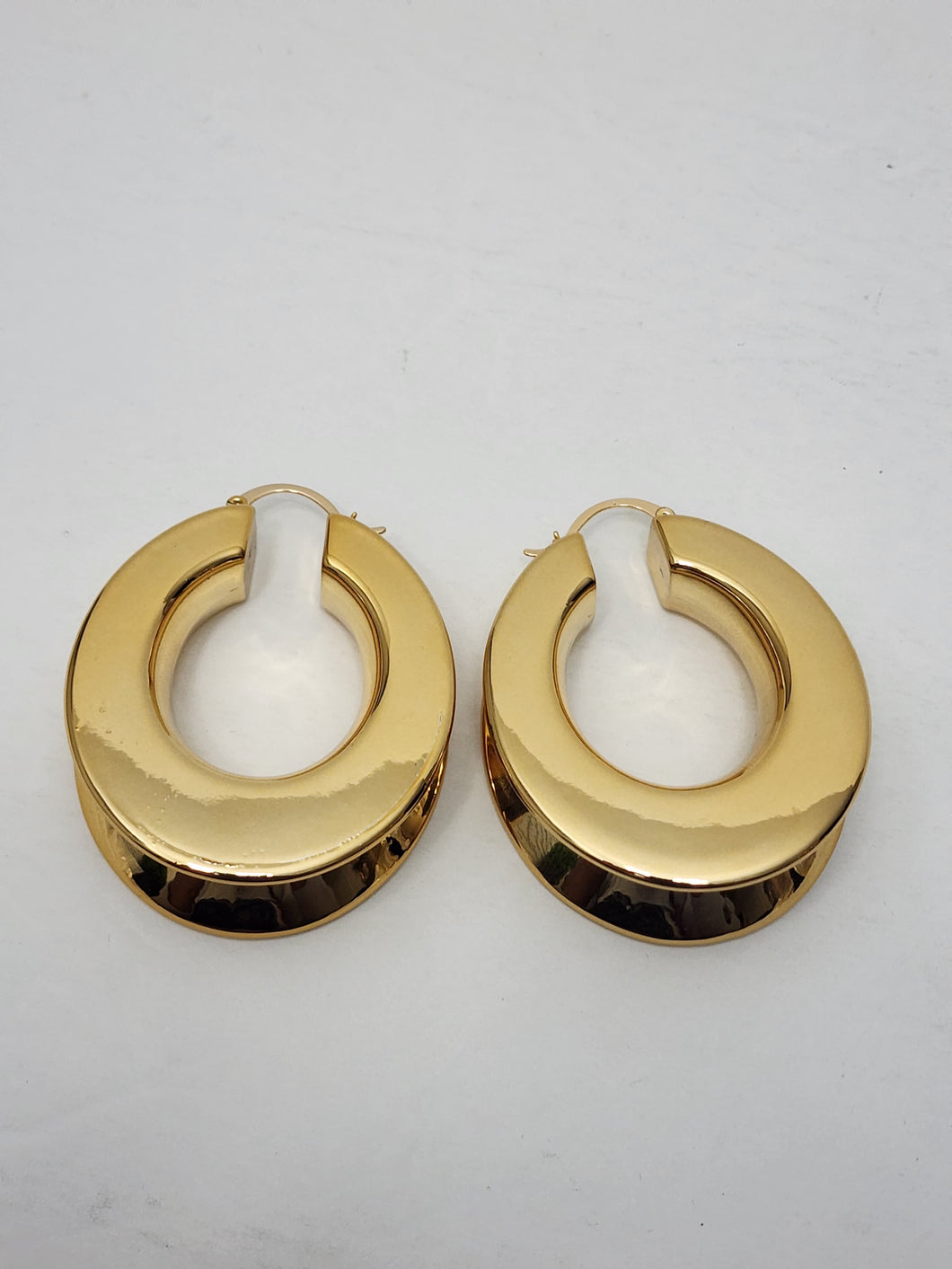 18K Gold Plated Chunky Bold Hoop Earring