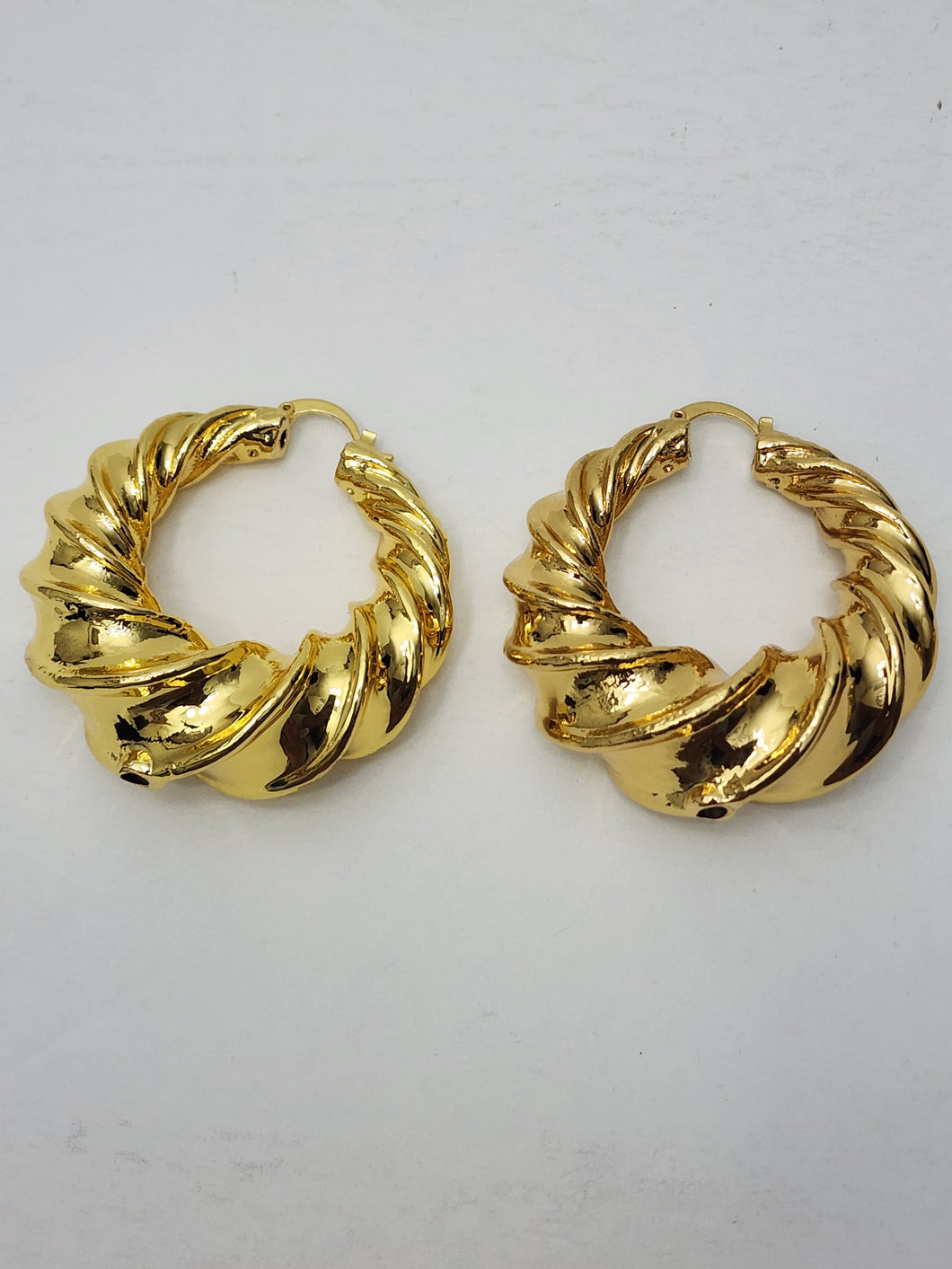 18K Gold Plated Chunky Twisted Earring