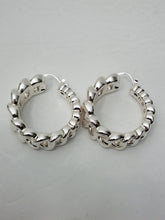 Load image into Gallery viewer, 18K White Gold Plated Hoop Earrin
