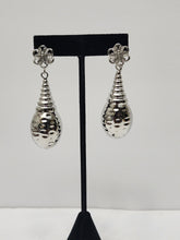 Load image into Gallery viewer, 18K White Gold Plated Tear Drop Earring
