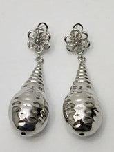 Load image into Gallery viewer, 18K White Gold Plated Tear Drop Earring
