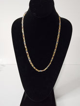 Load image into Gallery viewer, 18K 3 Tone Razor 24&quot; Necklace
