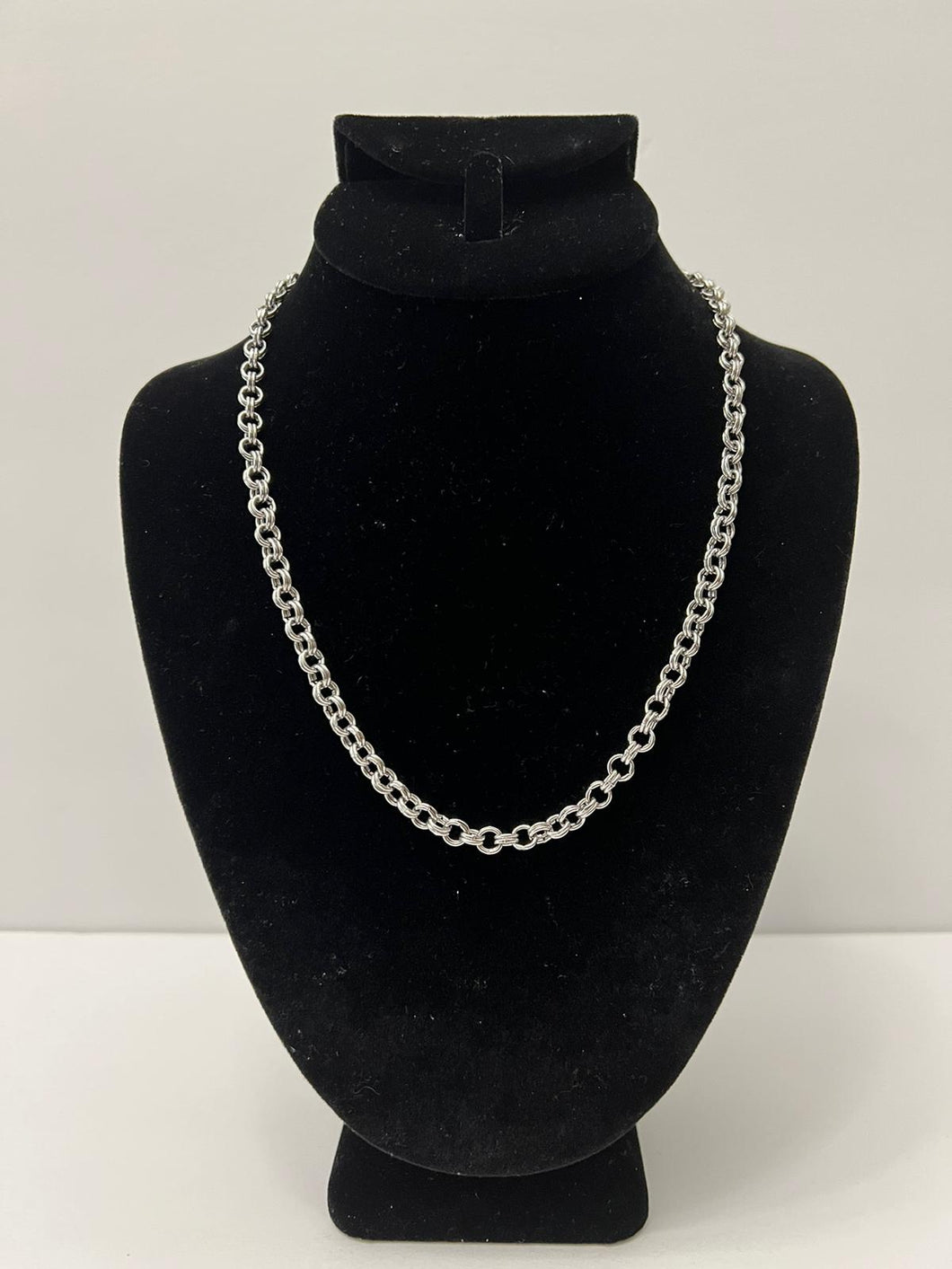 18K WHITE GOLD PLATED CHAIN NECKLACE